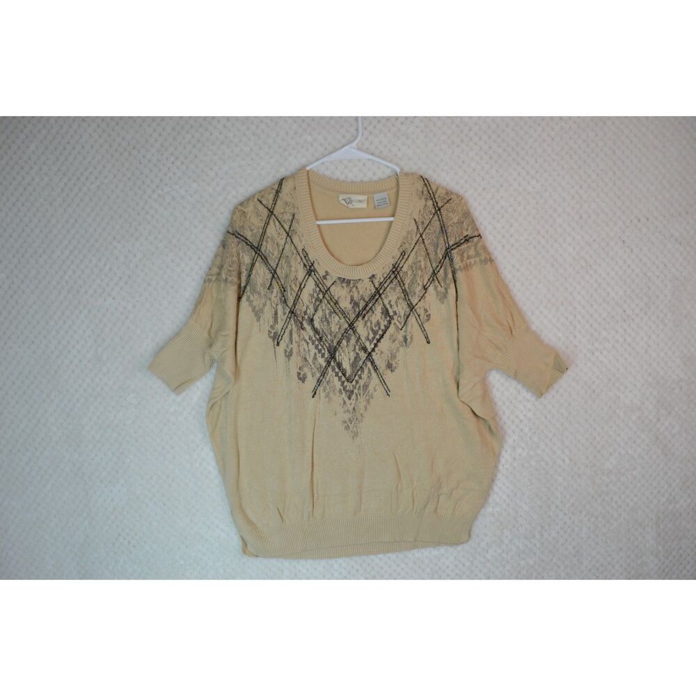 Miss Me Women's Medium Tan Dolman Sleeve Sweater